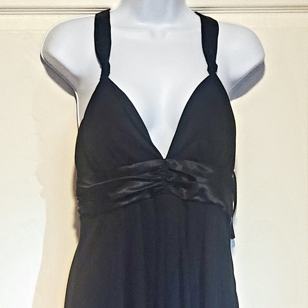 BCX Black and Bronze Large Sequin Stripe Dress
